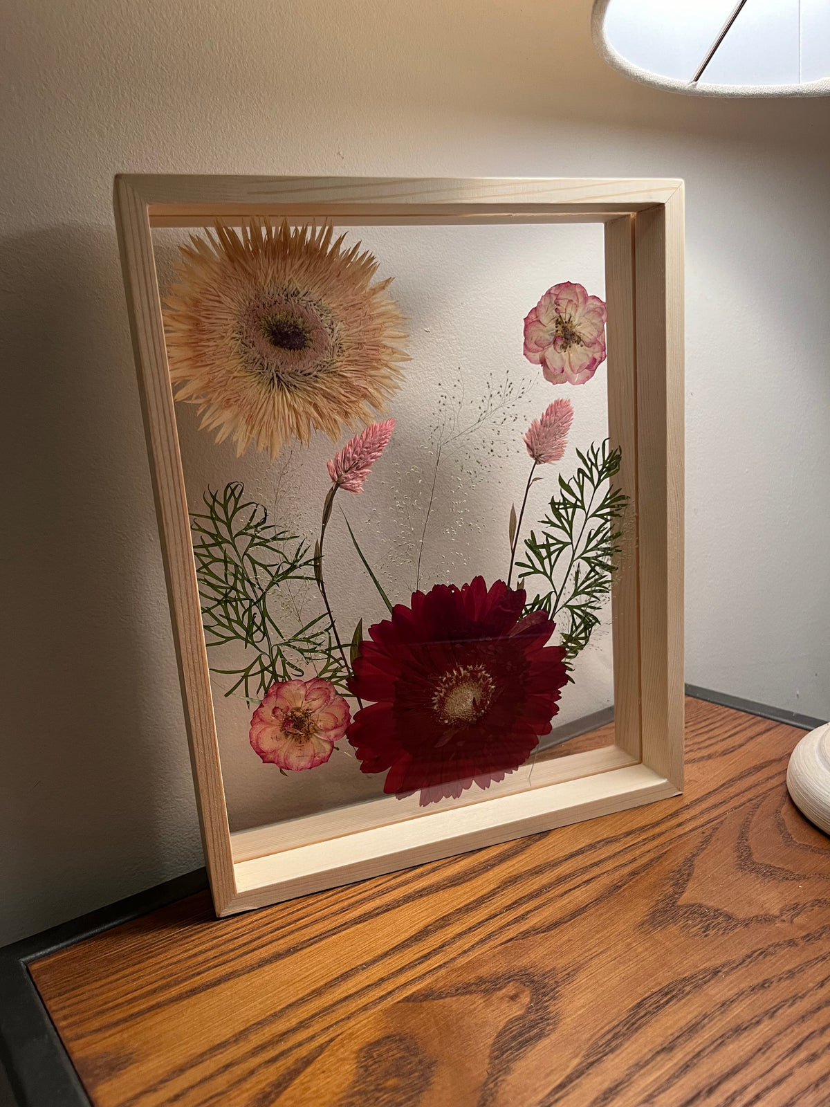8x10 Natural Wood Flower Art