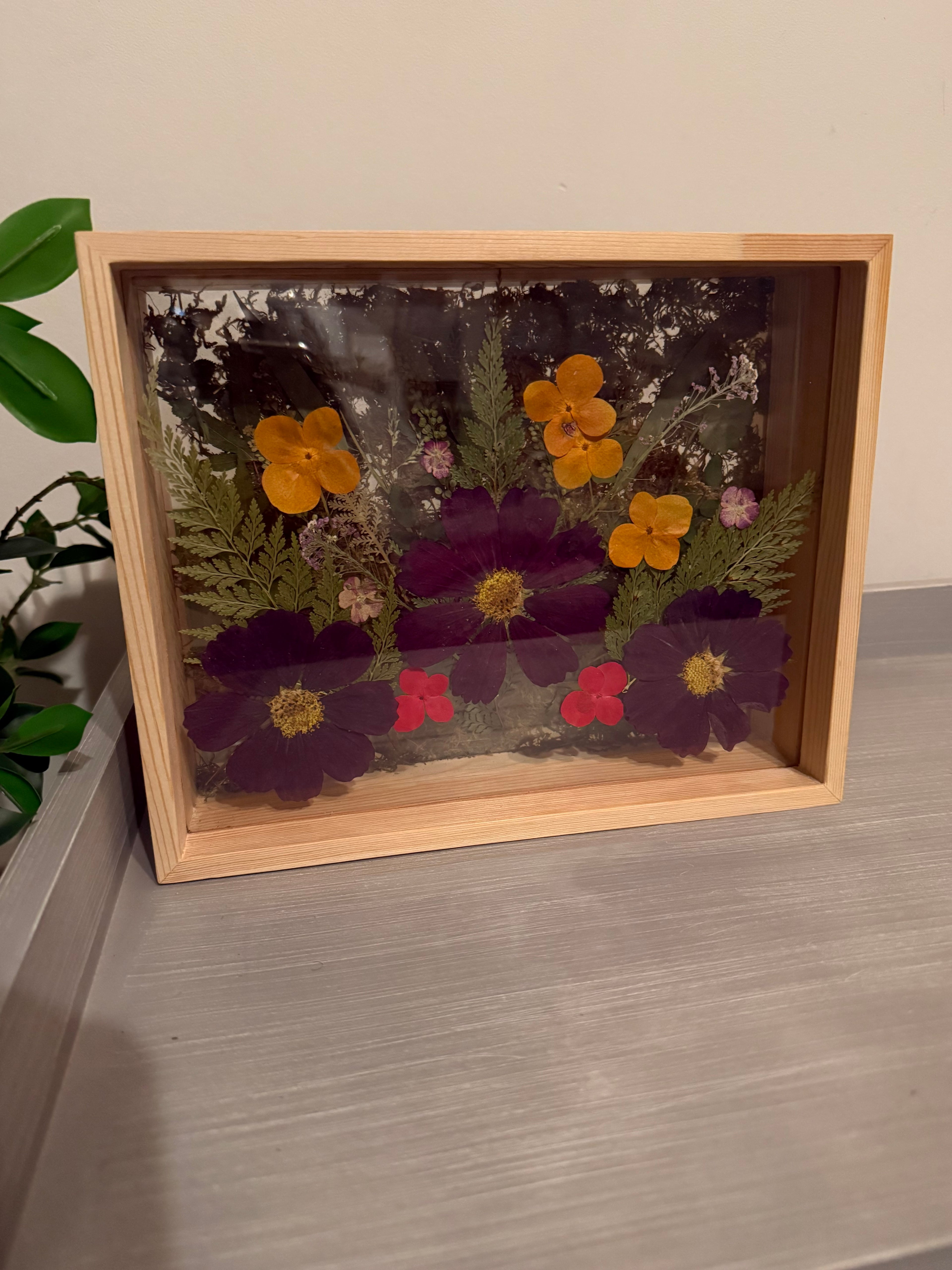 Shadow Box Flower Art