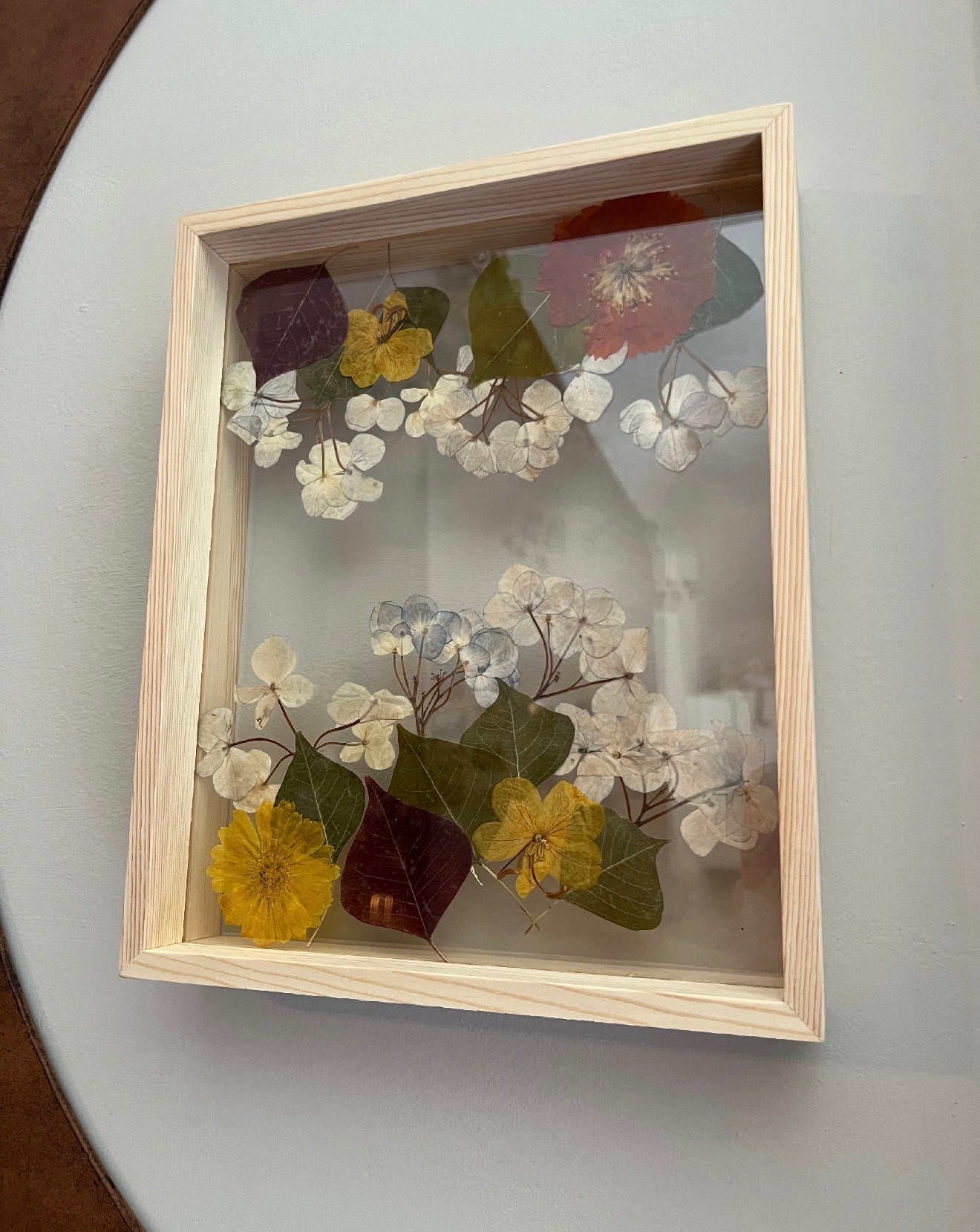 Natural Wood 8x10 Framed Flower Art