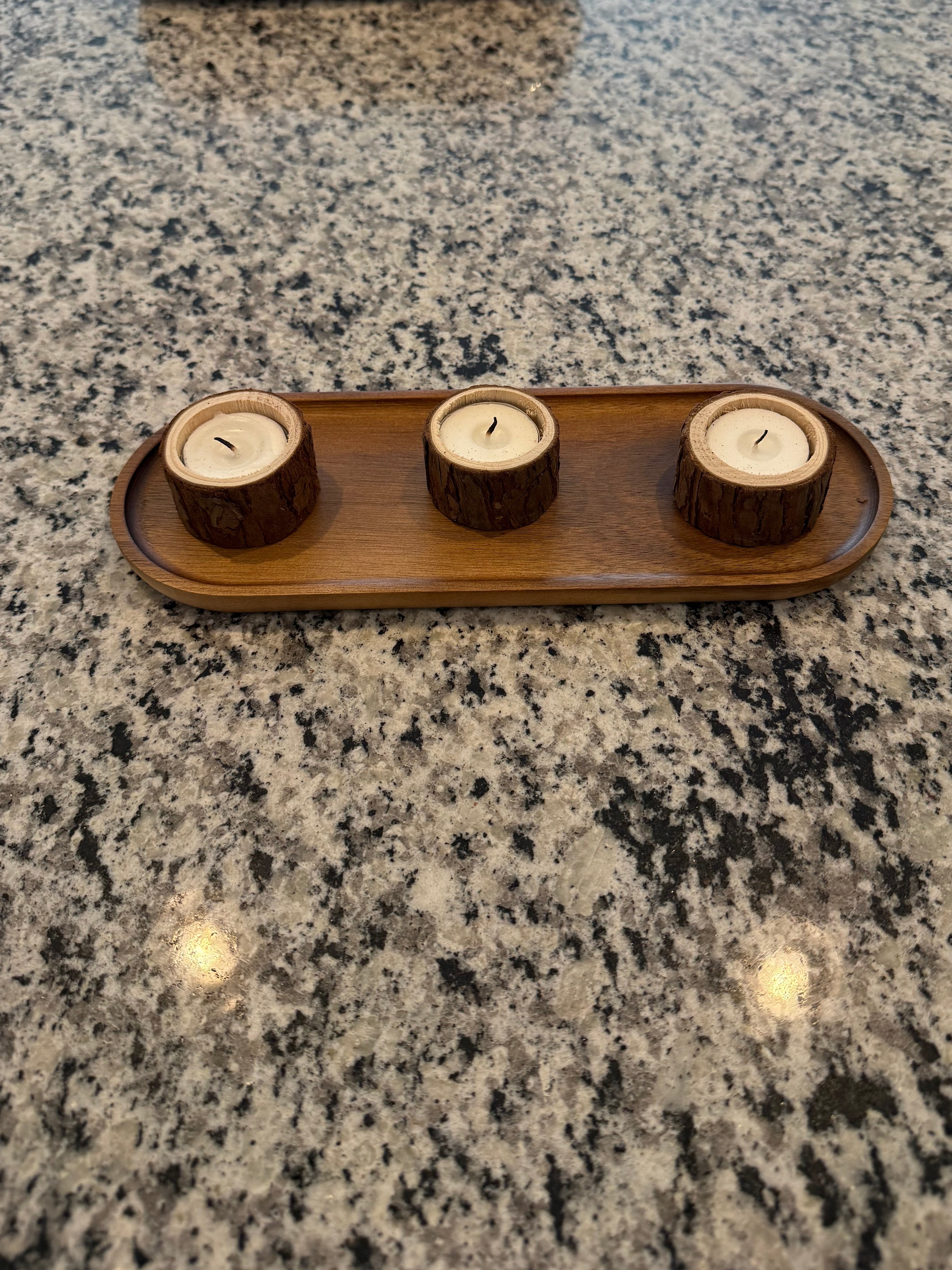 Natural Acacia Wood Serving Tray