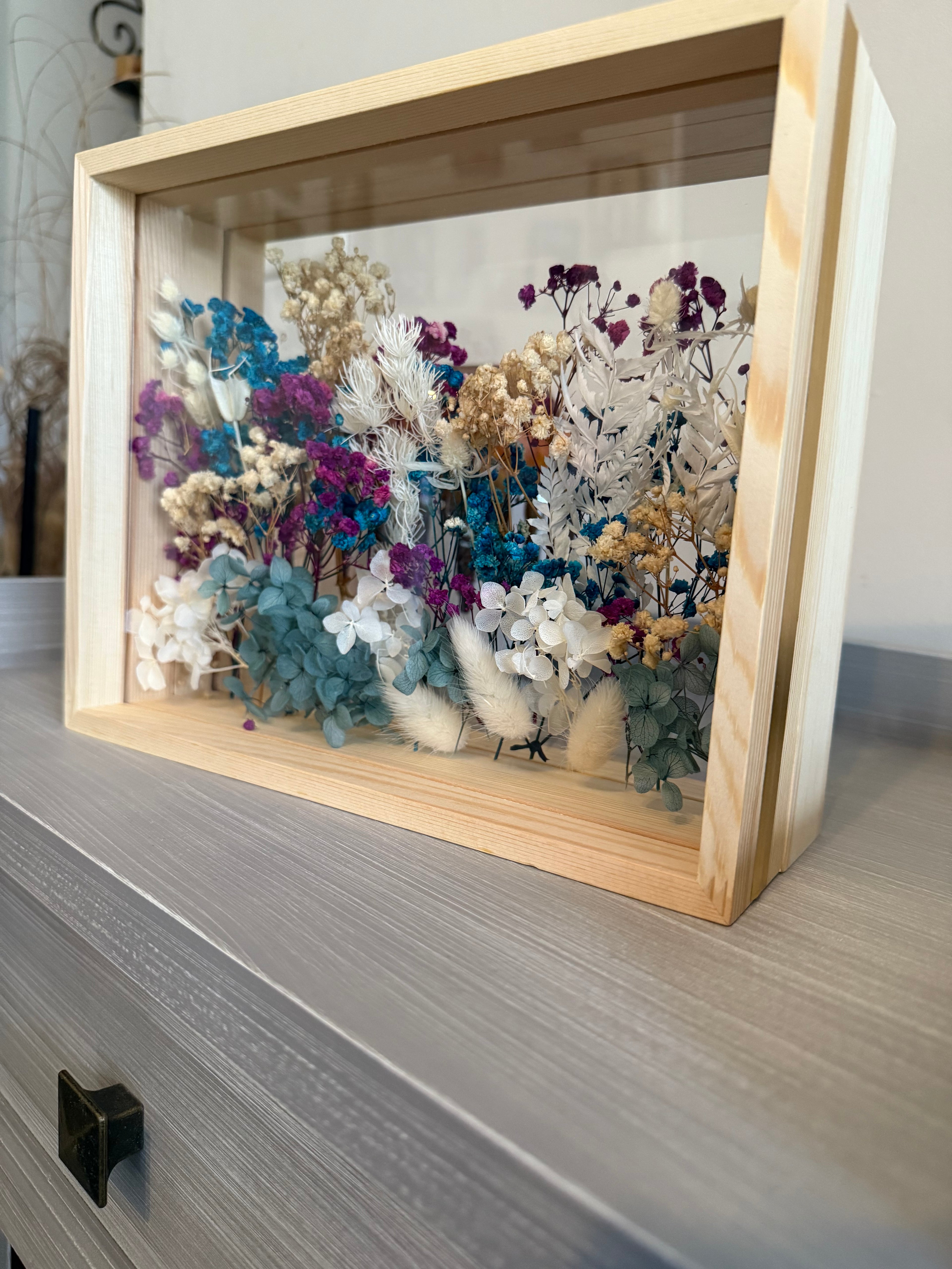 Shadow Box Flower Art