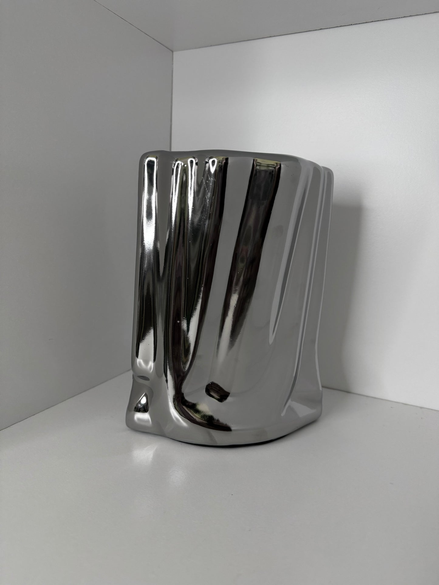 Silver Bag Vase