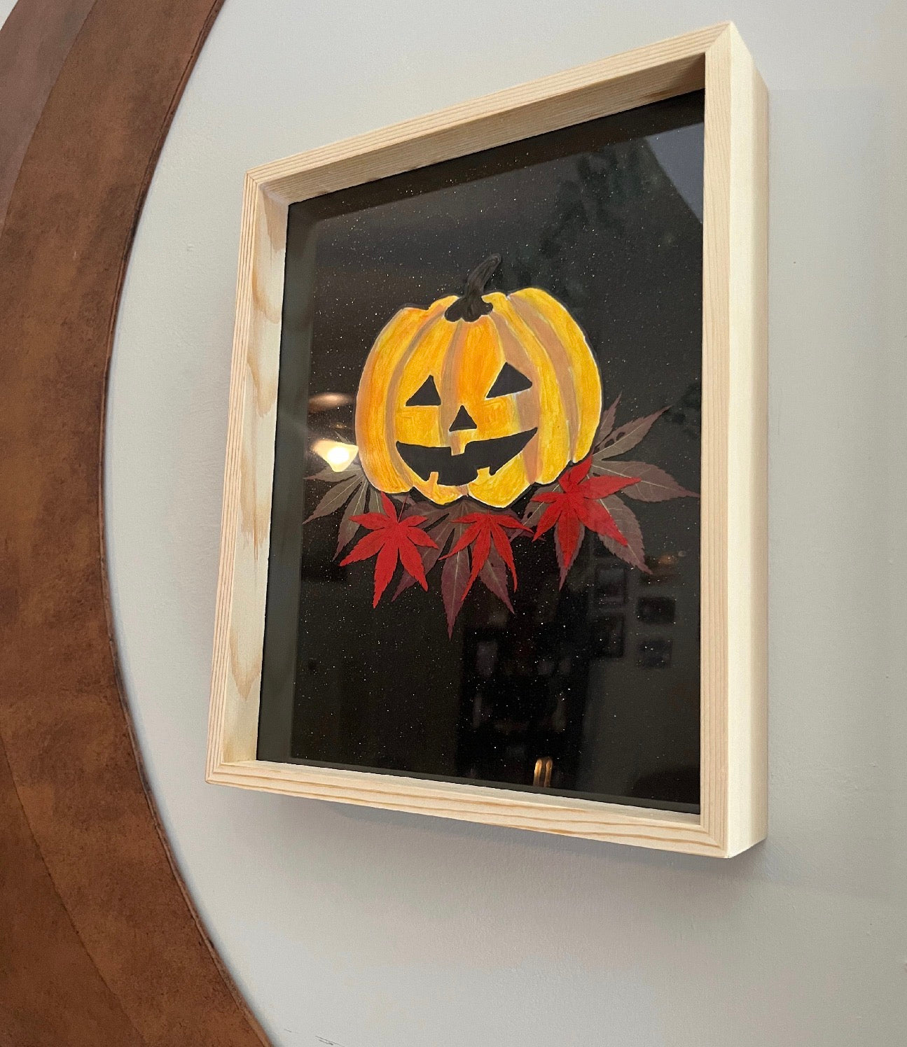 Natural Wood 8x10 Framed Flower Art
