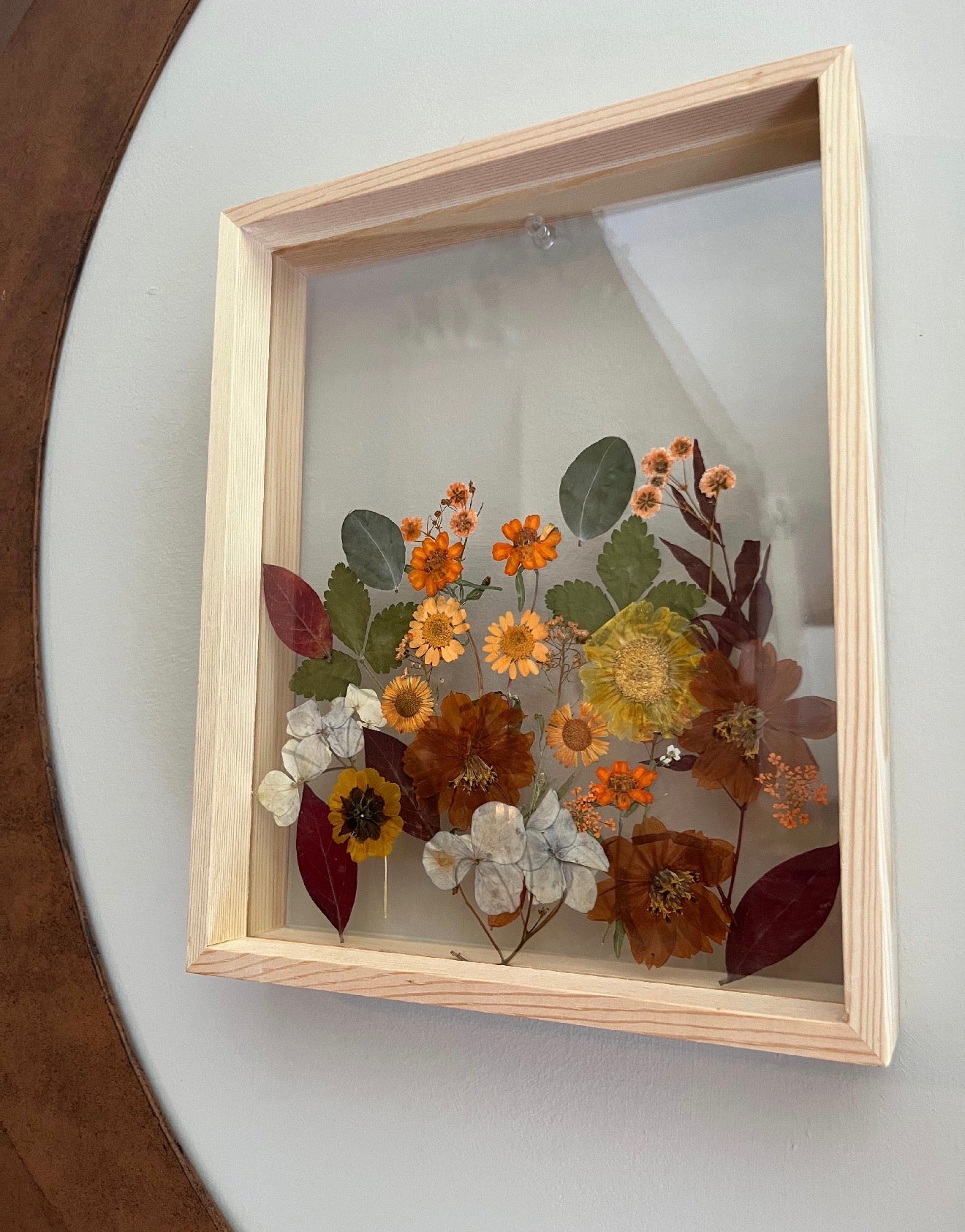 Natural Wood 8x10 Framed Flower Art