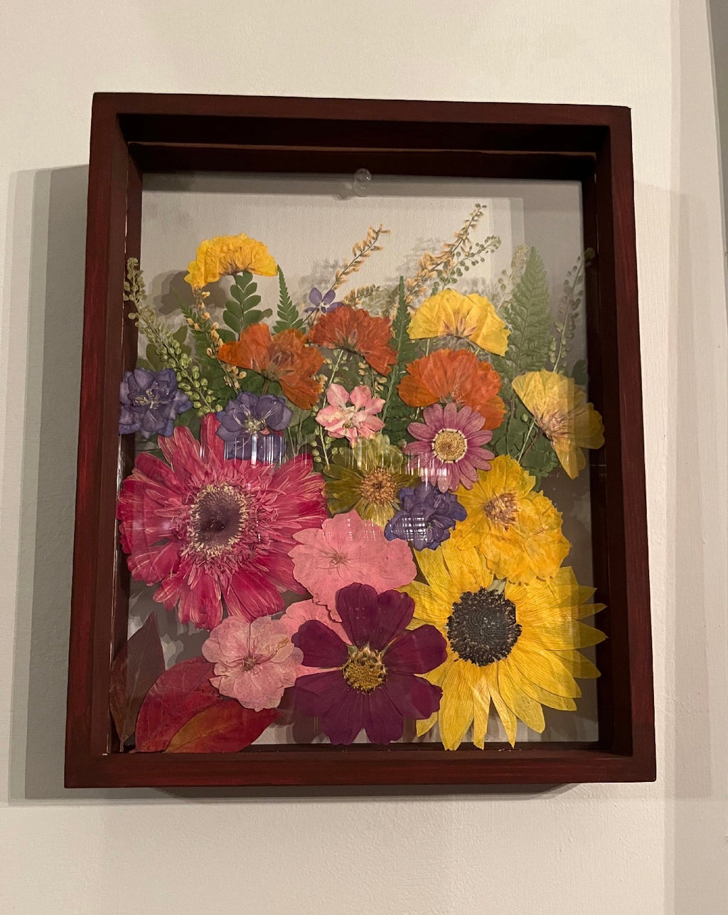 Natural Wood 8x10 Framed Flower Art