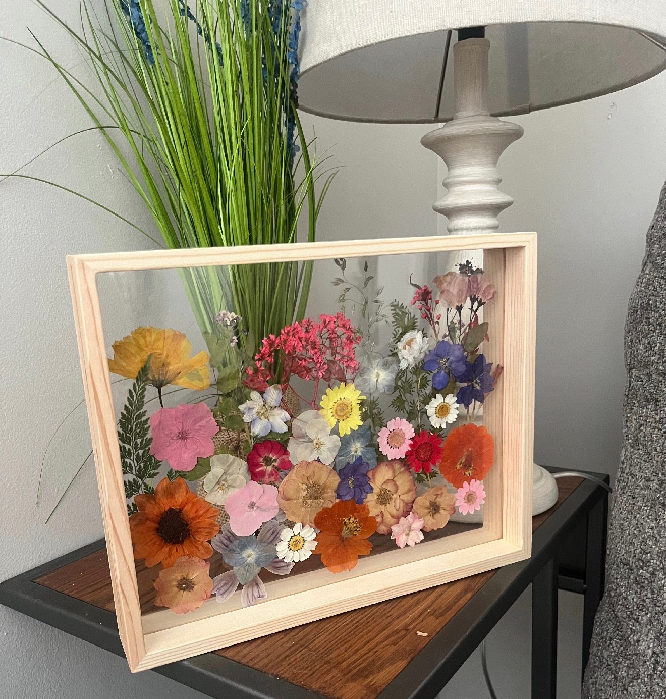 Natural Wood 8x10 Framed Flower Art