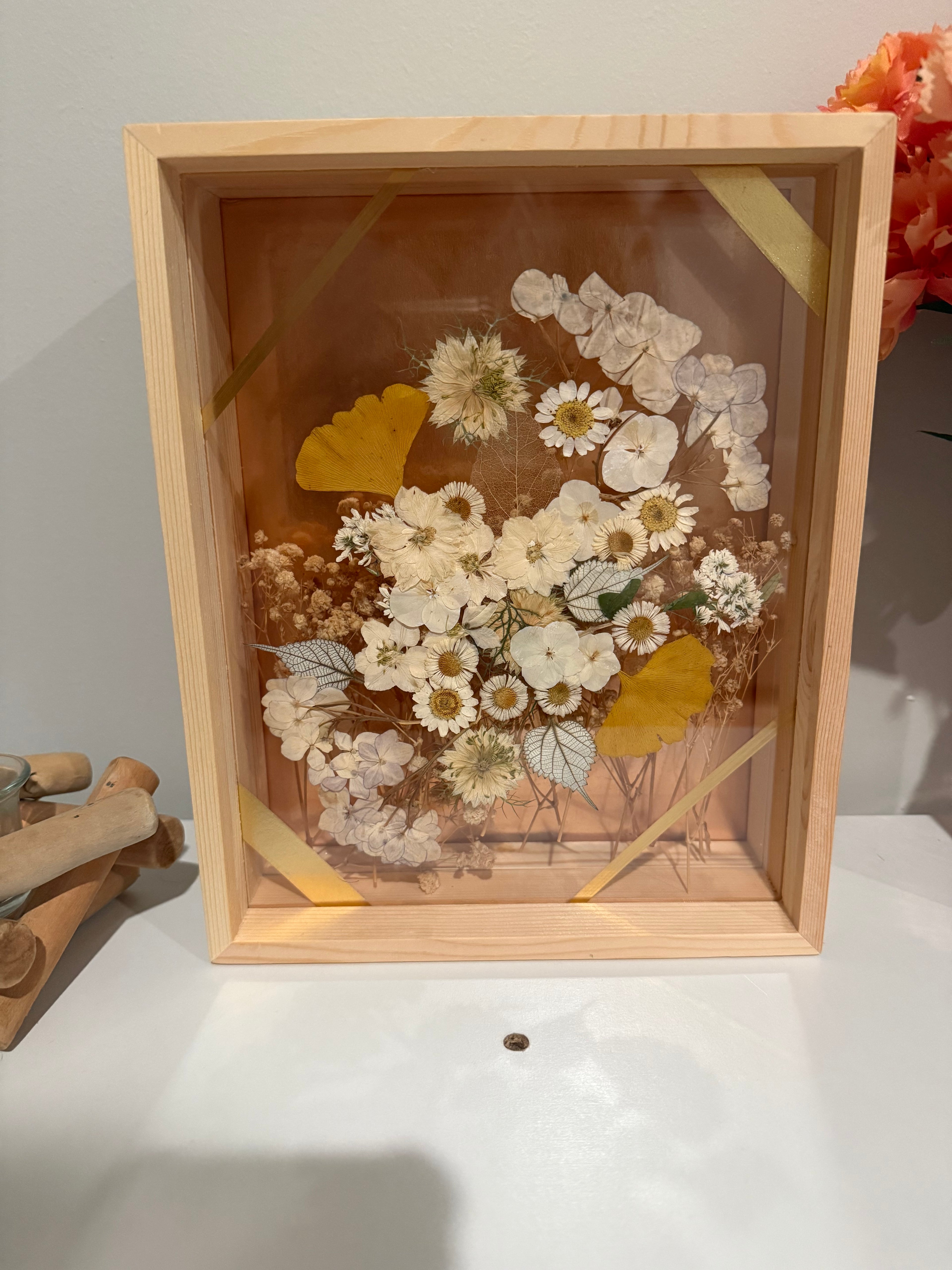 Shadow Box Flower Art
