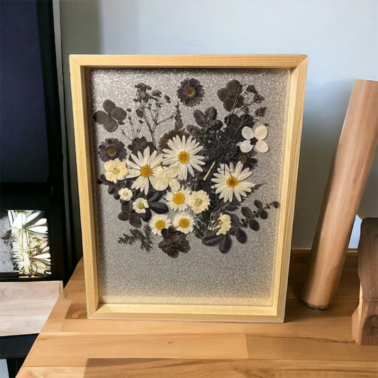 Black and white flower art