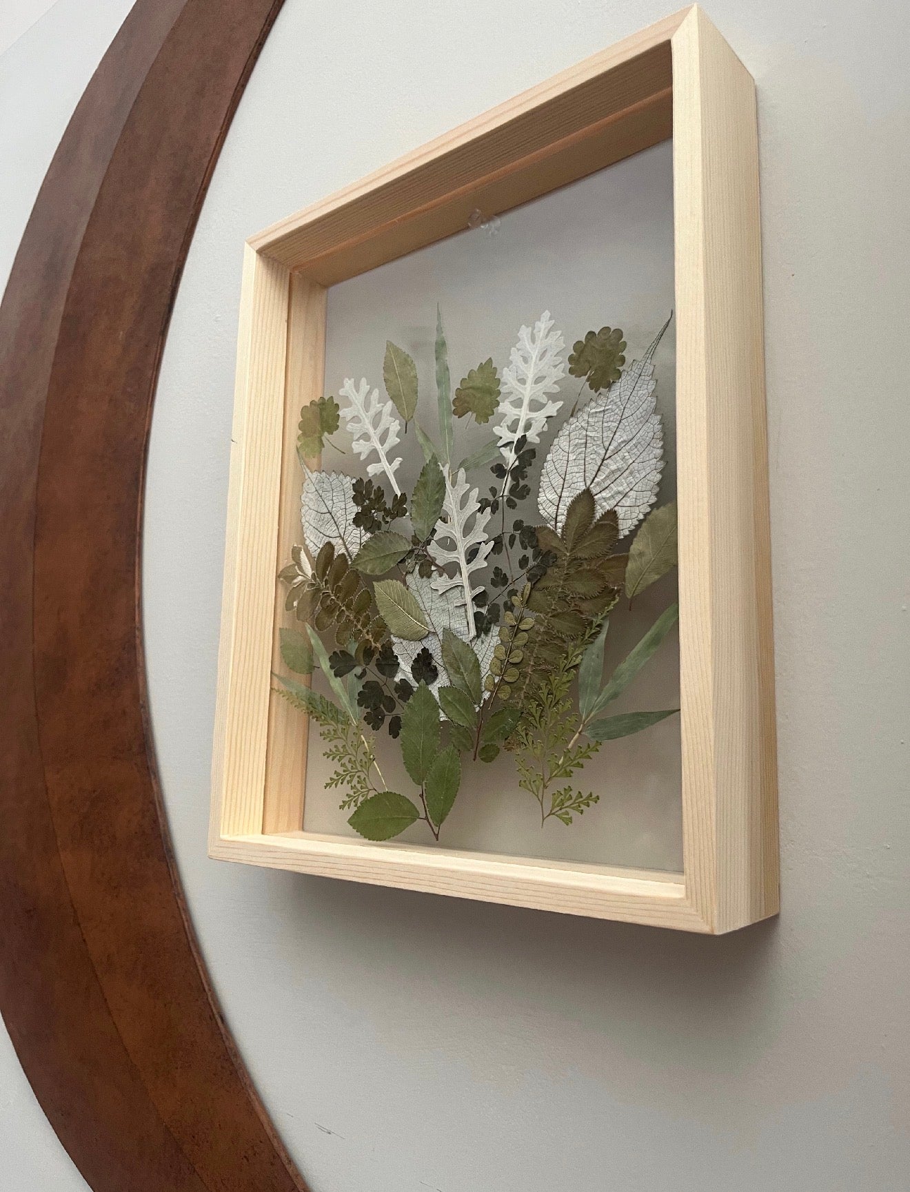Natural Wood 8x10 Framed Flower Art