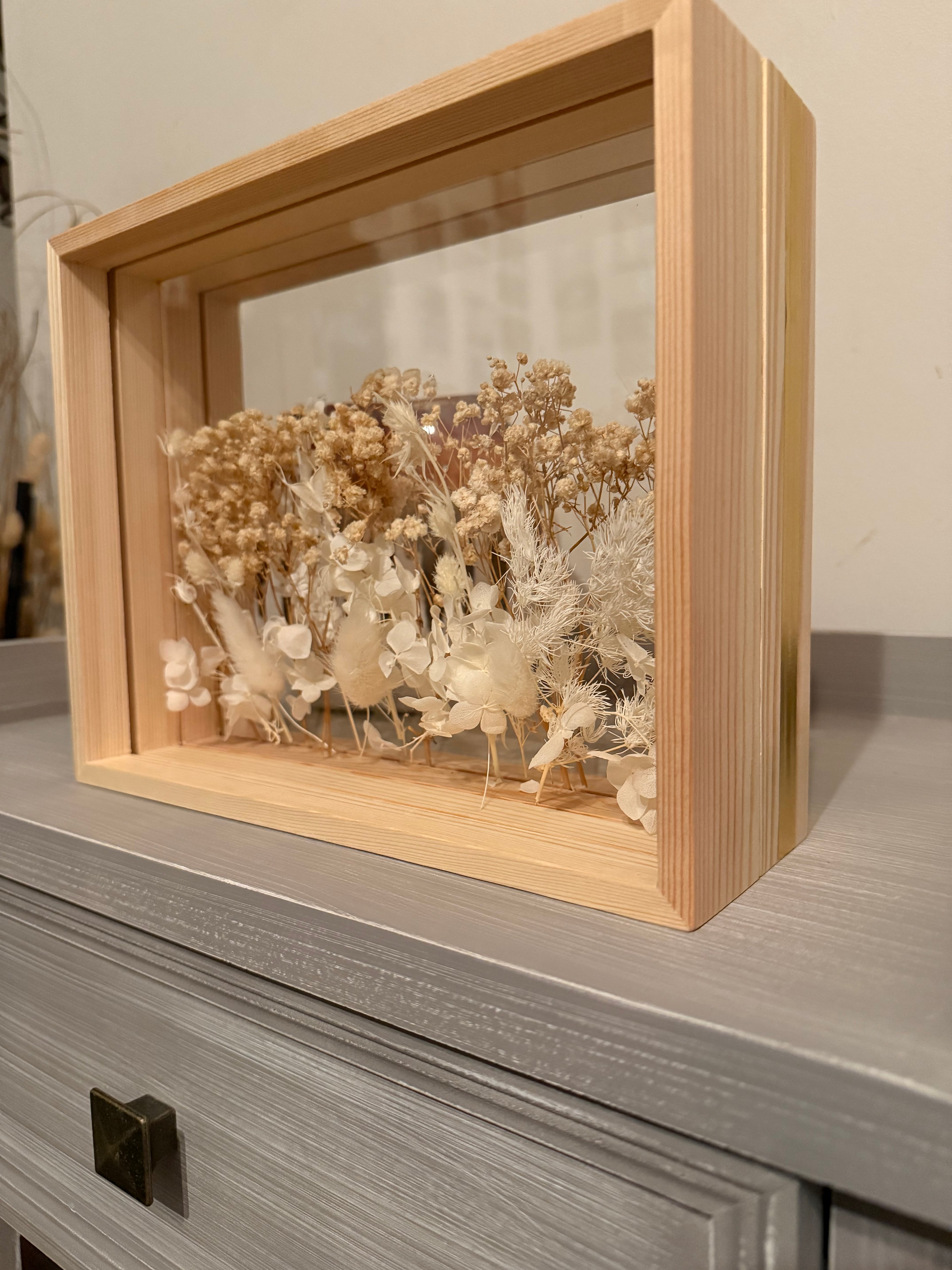 Shadow Box Flower Art