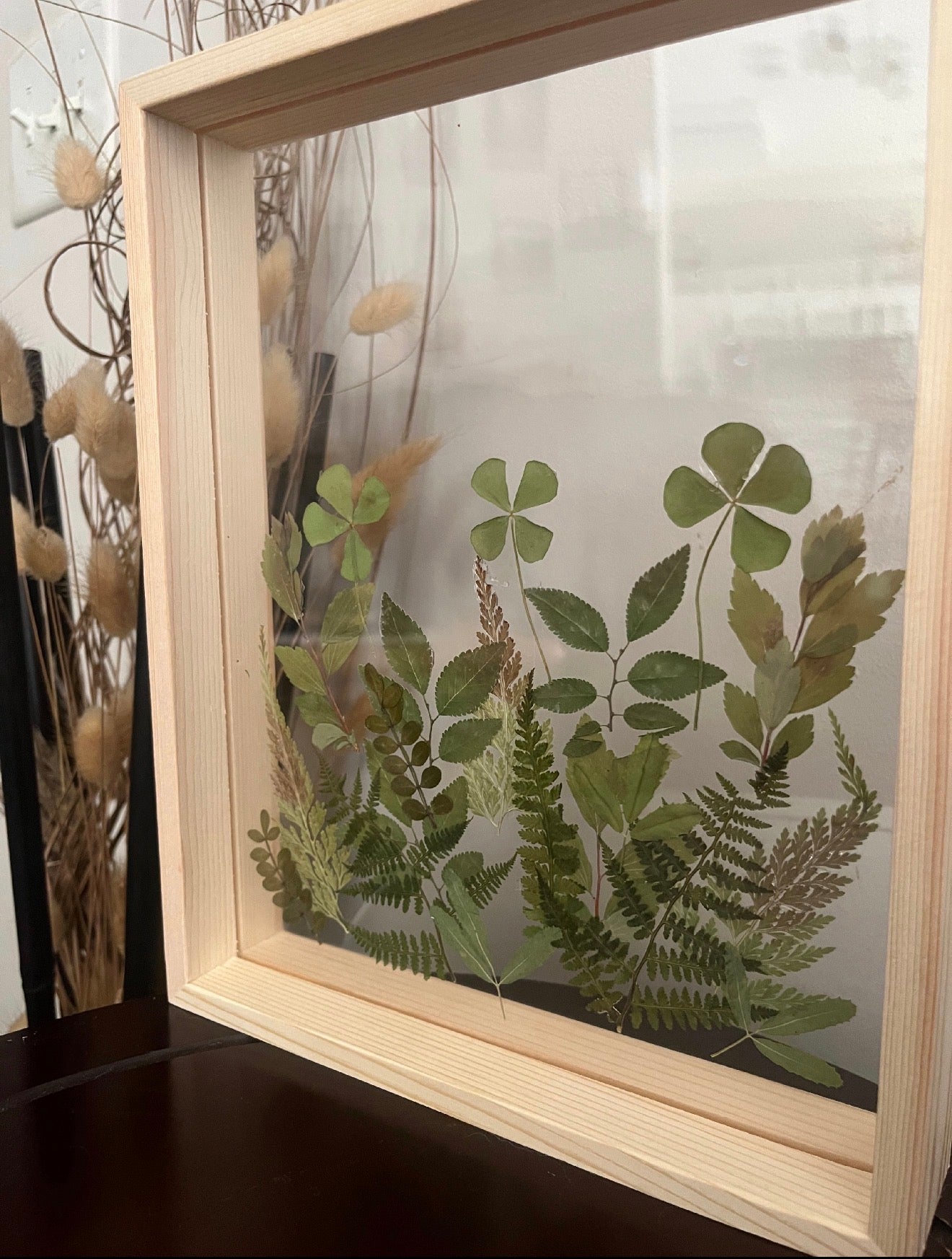 Natural Wood 8x10 Framed Flower Art