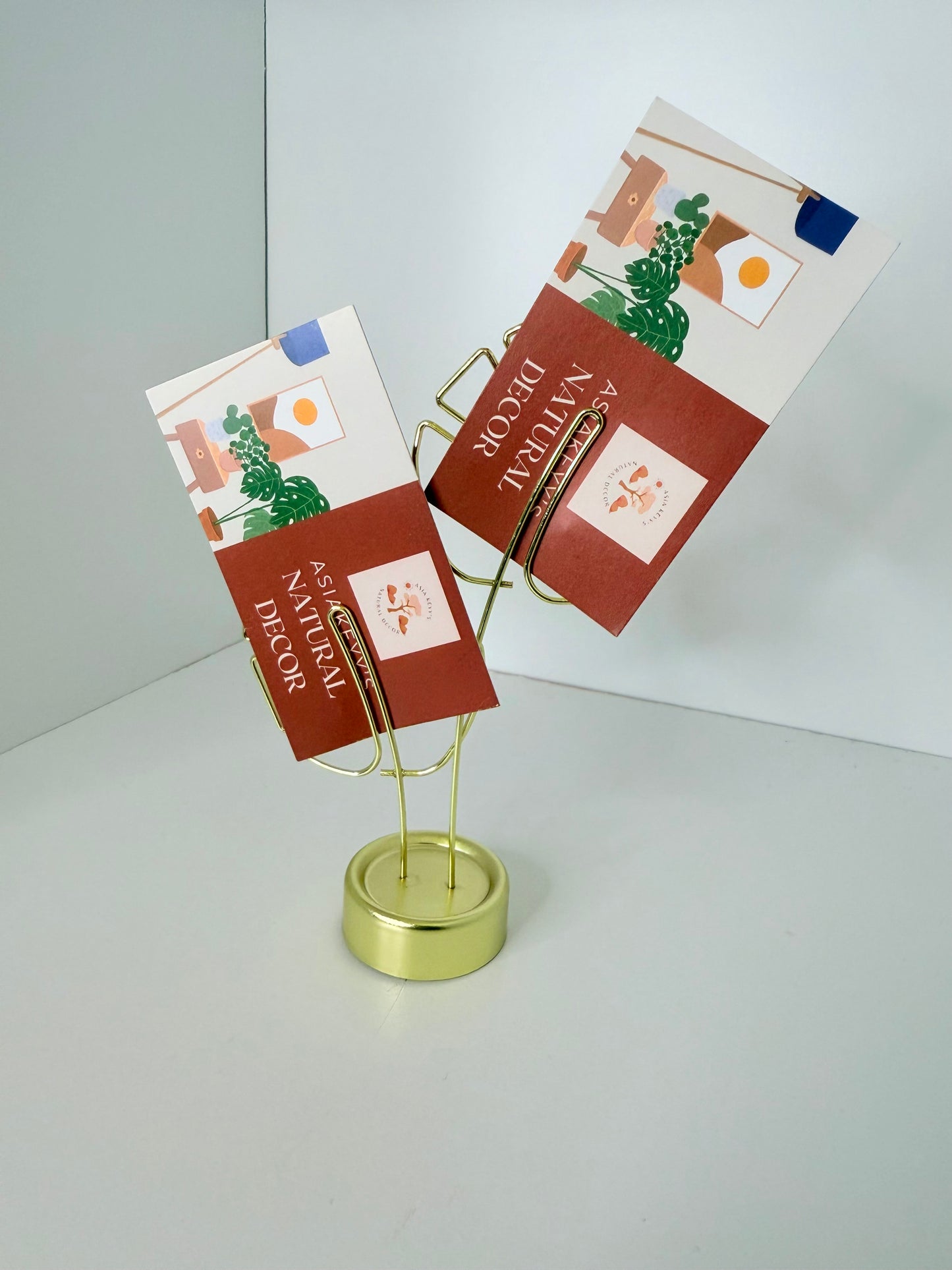 Golden Leaf Photo/Card Display Holder