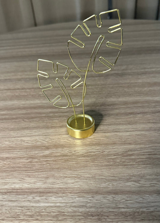 Golden Leaf Photo/Card Display Holder