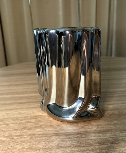 Silver Bag Vase