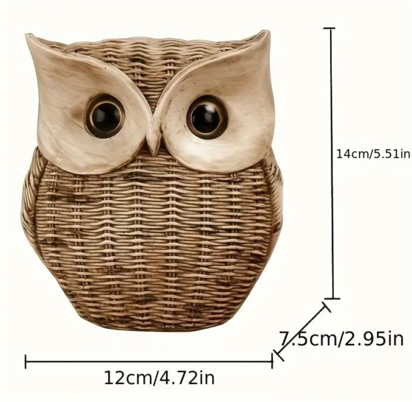 Cute Small Rattan Owl