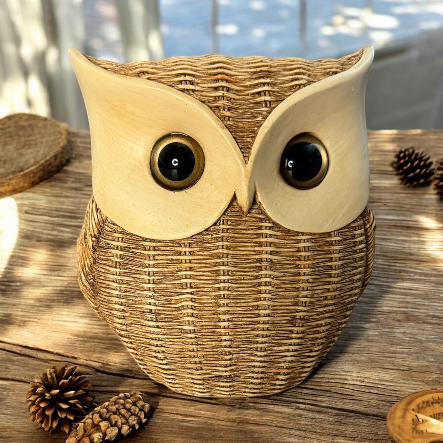 Cute Small Rattan Owl